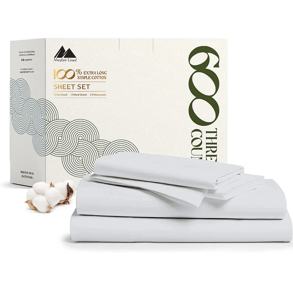Full Size Sheet Set - 100% Cotton Sheets 4Pc Bed Sheets - Hotel Quality (Grey)